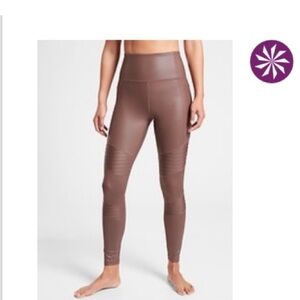 🎀 ATHLETA , INCLINATION MOTO TIGHT 
IN DUSTY ROSE AND SIZE S
